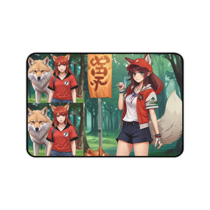 Wolf Girl Desk Mat