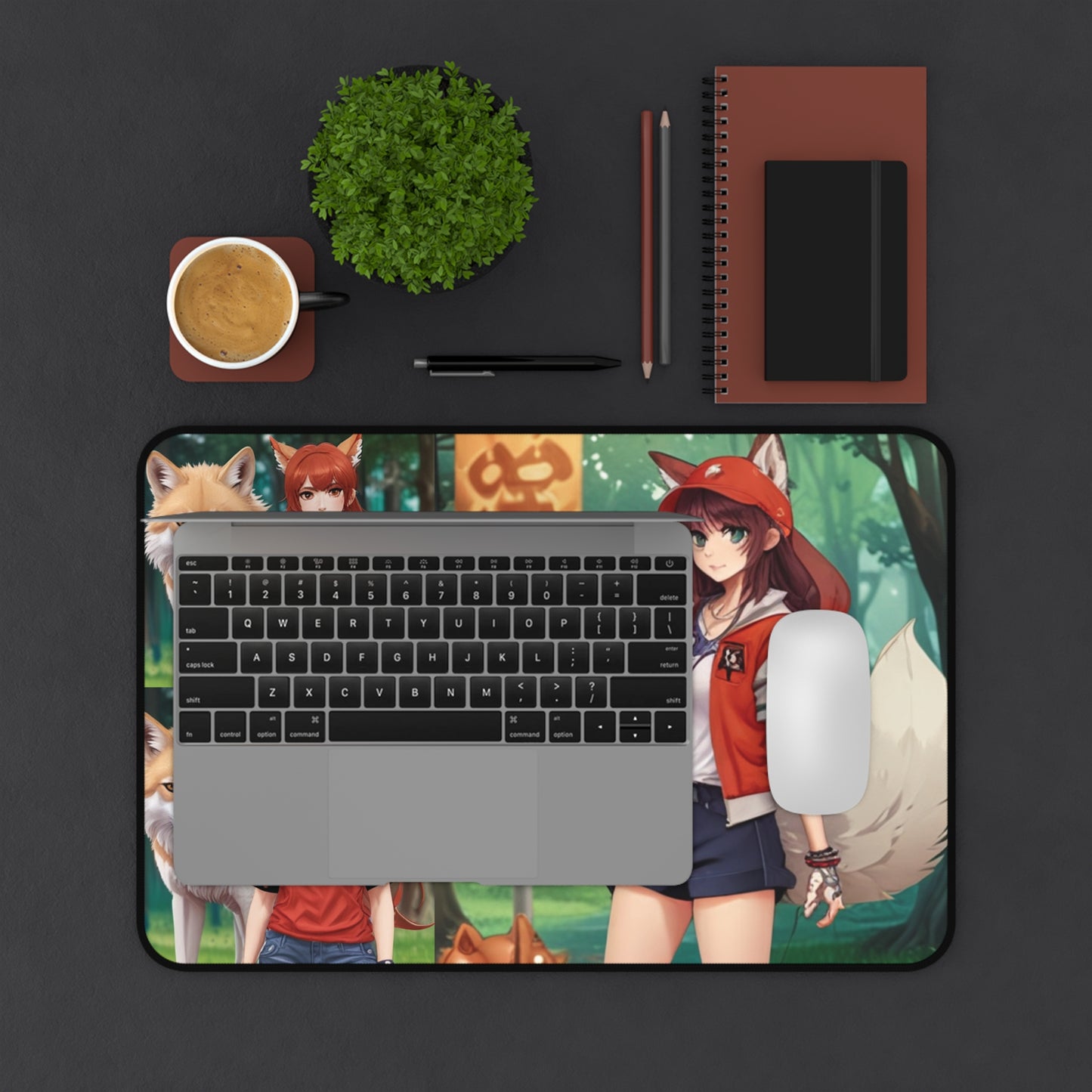 Wolf Girl Desk Mat