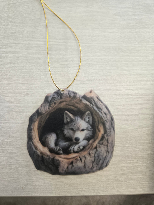 Wolf Christmas ornament